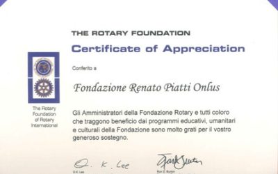 Fondazione Piatti insignita del “Paul Harris Fellow” dal Rotary Club Varese