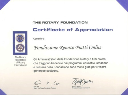 Fondazione Piatti insignita del “Paul Harris Fellow” dal Rotary Club Varese