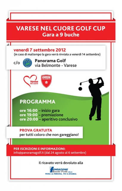 Varese nel Cuore Golf Cup per Fondazione Piatti (7 settembre)