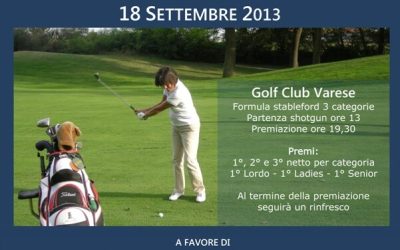 Trofeo Piero Manfredini, 18 settembre: il golf ci sostiene
