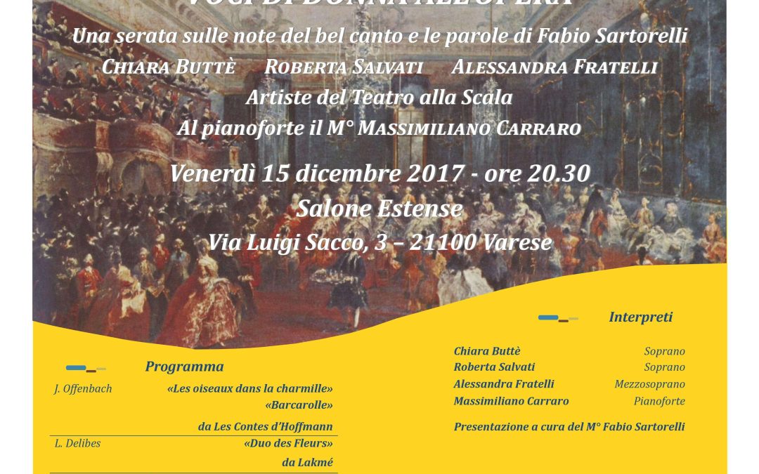 VOCI DI DONNA ALL’OPERA, il dono di Soroptimist a Fondazione Piatti