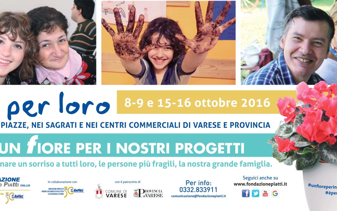 Save the date: 8 – 9 ottobre e 15 – 16 ottobre 2016 con “Un fiore per i nostri progetti”