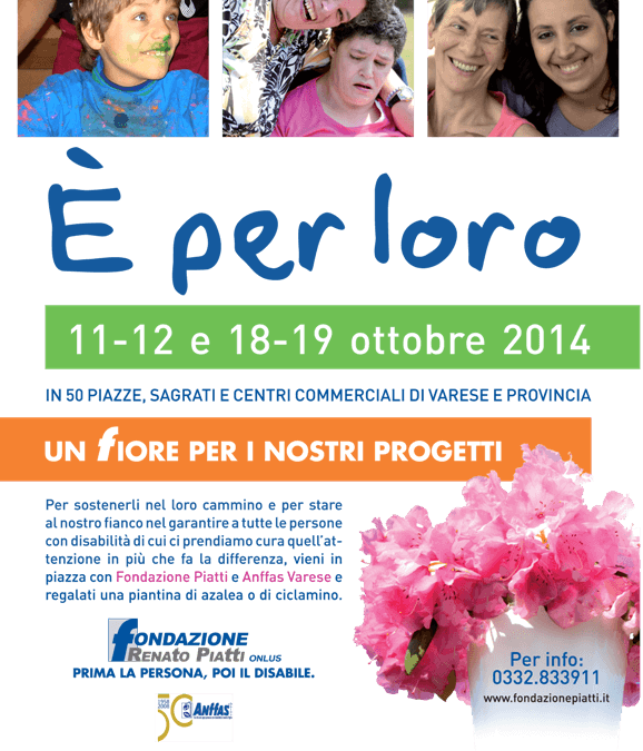 Save the date: 11-12 ottobre e 18-19 ottobre, tutti in piazza con “Un fiore per i nostri progetti”