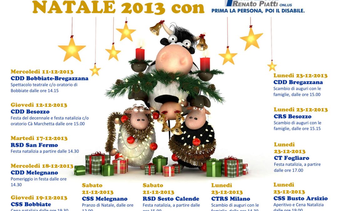 Il Natale in Fondazione Piatti, piccoli e grandi eventi nei nostri Centri