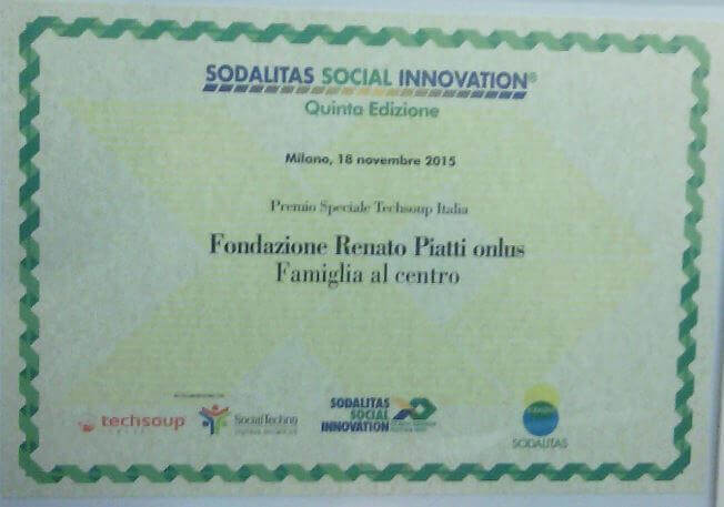 Sodalitas Social Innovation 2015, a Fondazione Piatti il premio speciale Techsoup Italia