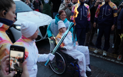 La fiamma olimpica è arrivata ad Arona, ad aprire la tappa Leonardo Taormina